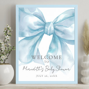 Blauwe Boog Babyshower Welkomstbord Poster