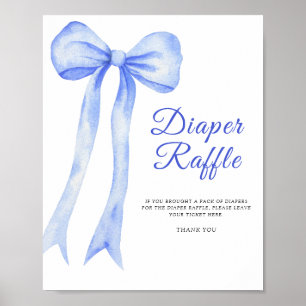 Blauwe boog - luier loterij poster