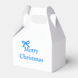 Blauwe boog vrolijk kerstcadeau's eenvoudig modern bedankdoosjes