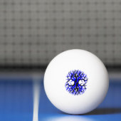 Blauwe boom van het leven pingpongballen (Net)