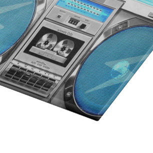 Blauwe boombox snijplank