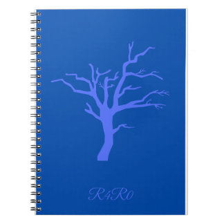 Blauwe boomkalender notitieboek