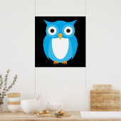 Blauwe boomkor - voeg uw eigen tekst toe poster (Keuken)