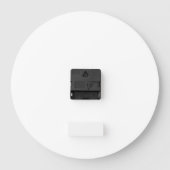 Blauwe boomkor voor leraar leslokaal zwarte wandkl grote klok (Achterkant)