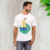 Blauwe boot t-shirt