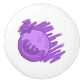 Blauwe bosbessen en roam keramische knop (Voorkant)