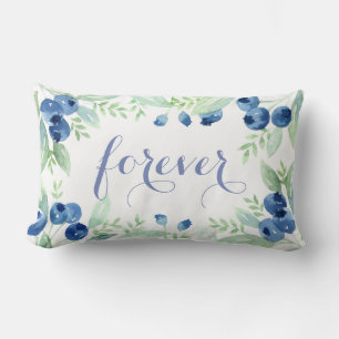Blauwe bosbessen in de midzomer Rustic Wedforever Kussen