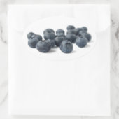 Blauwe bosbessen, vers ovale sticker (Tas)