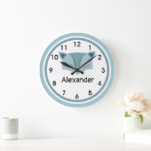 Blauwe bosgrond Fox Face Acrylwall Clock Grote Klok (Huis)