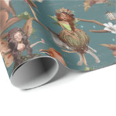 Blauwe bossen cadeaupapier (Rol Hoek)