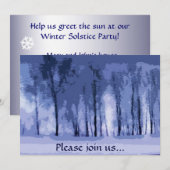 Blauwe Bossen Winteruitnodiging Kaart (Voorkant / Achterkant)