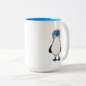 Blauwe bosvogel tweekleurige koffiemok (Voorkant rechts)