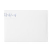 Blauwe Botanische Victoriaans Pre-Addressed Terugk (Voorkant)