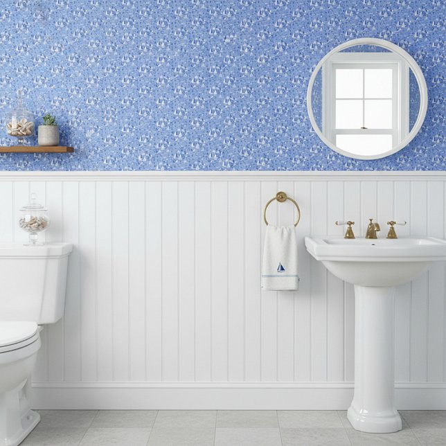 Blauwe boten behang (Creator heeft geüpload)