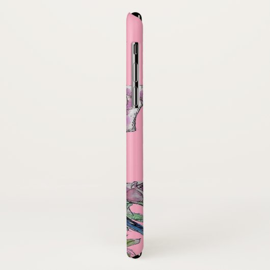 Blauwe boten Waterverf roze Case-Mate iPhone Case (Achterkant/links)