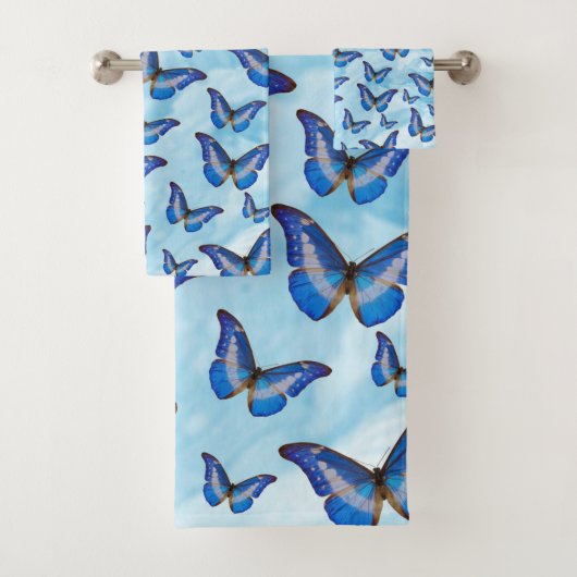 Blauwe boter bad handdoek (Insitu)