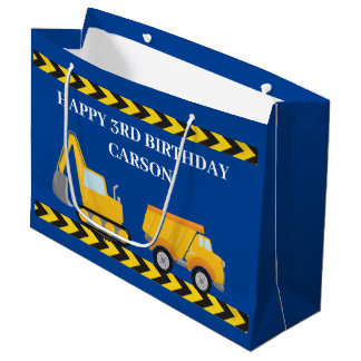 Blauwe bouw Vrachtwagen Jongens Custom Kids Verjaa Groot Cadeauzakje