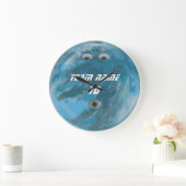 Blauwe bowlingbal klok (Huis)