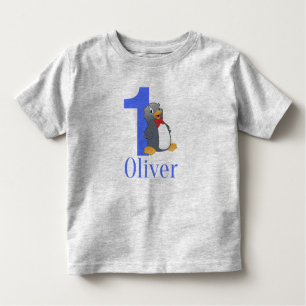 Blauwe boys 1st Birthday - Oliver Birthday Kinder Shirts
