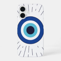 blauwe boze oog telefoonhoesje voor iphone 16
