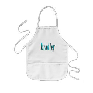 Blauwe Bradley Naam, Kinder Schort