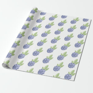 Blauwe bramen cadeaupapier