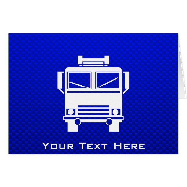 blauwe brandweerwagen (Voorkant Horizontaal)