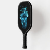 Blauwe brandwerende schedel pickleball paddle (Links)