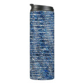 Blauwe breiwoltextuur thermosbeker (Geroteerd rechts)