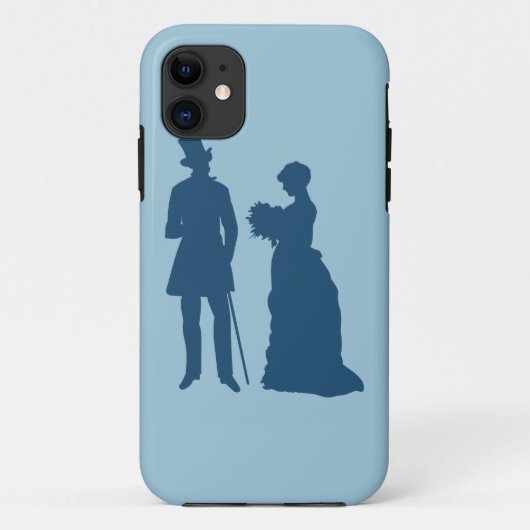 blauwe bride groom iphone case (Achterkant)