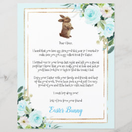 Blauwe brief van paasbundel aan kind