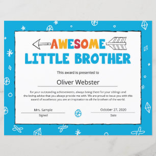 Blauwe Broeder Certificaat KleineBroeder Certifica