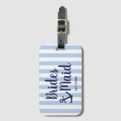 Blauwe bruidsbruidsbruidsmaid voor de marine met a bagagelabel (Voorkant (verticaal))