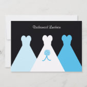 Blauwe bruidsmeisje lunch of brunch uitnodiging (Voorkant)