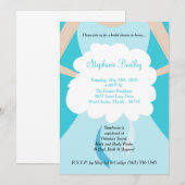 Blauwe bruiloft Dress Bridal Shower Kaart (Voorkant / Achterkant)