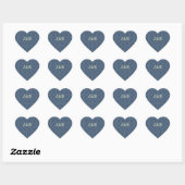 Blauwe bruiloft met Latticework Patroon Hart Sticker (Vel)
