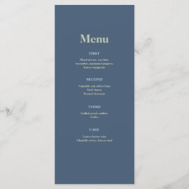Blauwe bruiloft met Latticework Patroon Menu