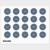 Blauwe bruiloft met Latticework Patroon Ronde Sticker (Vel)