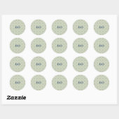 Blauwe bruiloft met Latticework Patroon Ronde Sticker (Vel)