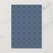 Blauwe bruiloft met Latticework Pattern Enclosure  Informatiekaartje (Achterkant)