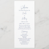 Blauwe bruiloft programma (Voorkant)