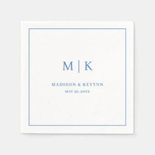 Blauwe bruiloft servetten