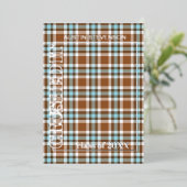 Blauwe bruine goudolie Afstuderen aankondiging (Staand Voorkant)