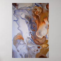 Blauwe bruine moderne hedendaagse Abstracte kunst