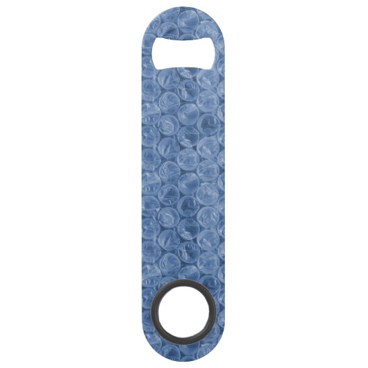 Blauwe bubbelomhulsel speed flessenopener (Voorkant)