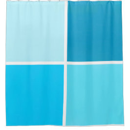 Blauwe bubbelpleinen douchegordijn