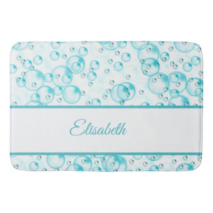 blauwe bubbels badmat