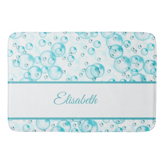 blauwe bubbels badmat (Voorkant)