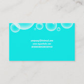 Blauwe bubbels, bedrijfsnaam visitekaartje (Achterkant)