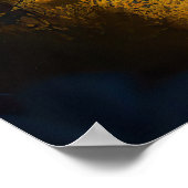 Blauwe Bubbels Bot & Bloemen Poster (Hoek)